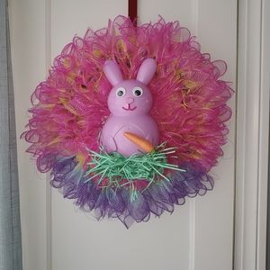 Mesh Spring Easter Wreath